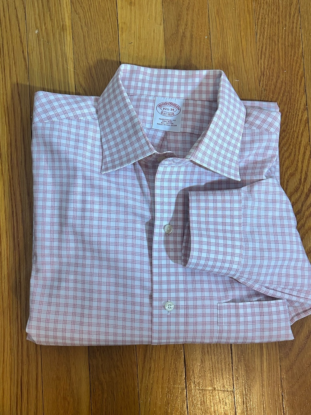 Brooks Brothers Traditional Fit Shirt - Sz 15 1/2 - 34